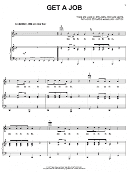 page one of Get A Job (Piano, Vocal & Guitar Chords (Right-Hand Melody))