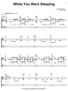 page one of While You Were Sleeping (Piano, Vocal & Guitar Chords (Right-Hand Melody))