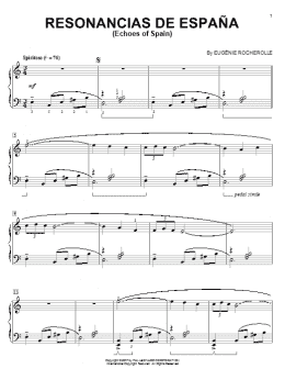 page one of Resonancias De Espana (Echoes Of Spain) (Piano Solo)