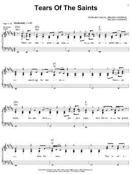 page one of Tears Of The Saints (Piano, Vocal & Guitar Chords (Right-Hand Melody))