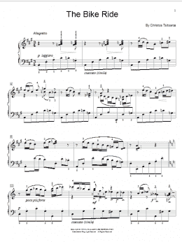 page one of The Bike Ride (Educational Piano)