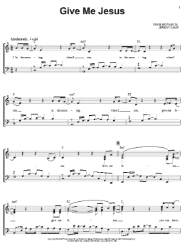 page one of Give Me Jesus (Piano, Vocal & Guitar Chords (Right-Hand Melody))