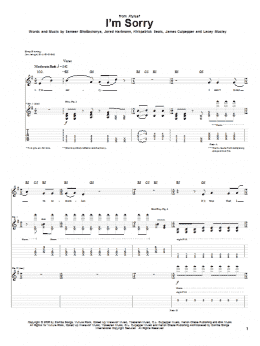 page one of I'm Sorry (Guitar Tab)