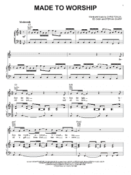 page one of Made To Worship (Piano, Vocal & Guitar Chords (Right-Hand Melody))