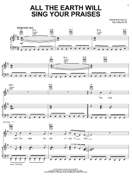 page one of All The Earth Will Sing Your Praises (Piano, Vocal & Guitar Chords (Right-Hand Melody))
