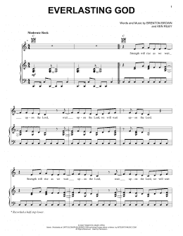 page one of Everlasting God (Piano, Vocal & Guitar Chords (Right-Hand Melody))