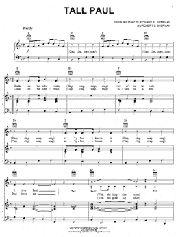 page one of Tall Paul (Piano, Vocal & Guitar Chords (Right-Hand Melody))