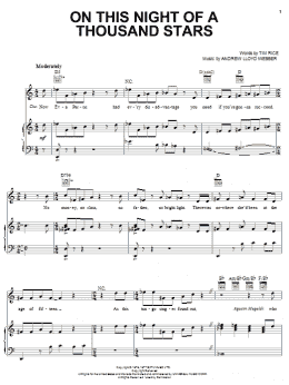 page one of On This Night Of A Thousand Stars (Piano, Vocal & Guitar Chords (Right-Hand Melody))