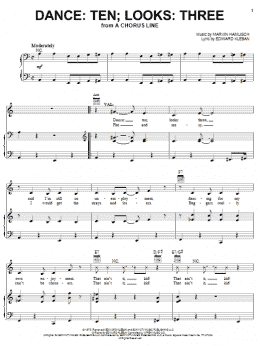 page one of Dance: Ten; Looks: Three (Piano, Vocal & Guitar Chords (Right-Hand Melody))