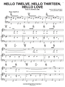 page one of Hello Twelve, Hello Thirteen, Hello Love (Piano, Vocal & Guitar Chords (Right-Hand Melody))