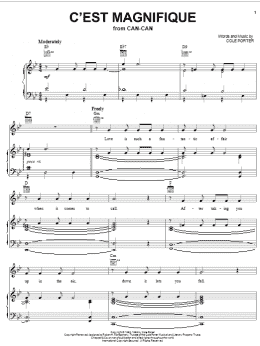 page one of C'est Magnifique (Piano, Vocal & Guitar Chords (Right-Hand Melody))