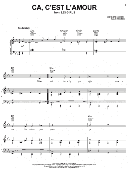 page one of Ca, C'est L'amour (Piano, Vocal & Guitar Chords (Right-Hand Melody))