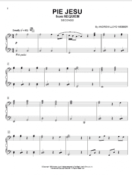 page one of Pie Jesu (Piano Duet)