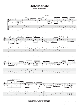 page one of Allemande (Solo Guitar)