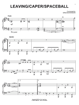 page one of Leaving/Caper/Spaceball (Piano Solo)