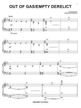 page one of Out Of Gas/Empty Derelict (Piano Solo)