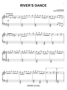page one of River's Dance (Piano Solo)