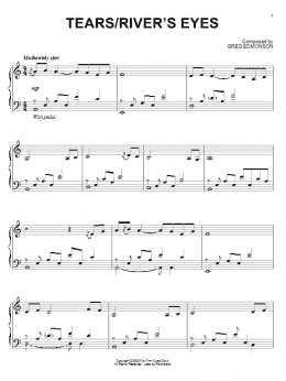 page one of Tears/River's Eyes (Piano Solo)