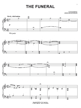 page one of The Funeral (Piano Solo)