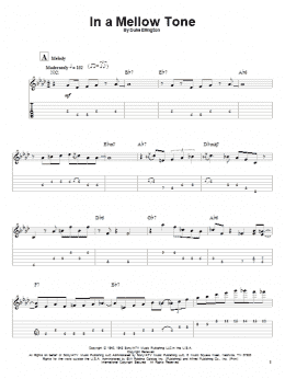 page one of In A Mellow Tone (Guitar Tab (Single Guitar))