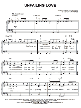 page one of Unfailing Love (Easy Piano)