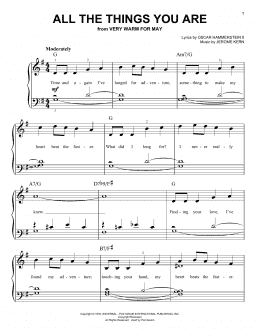 page one of All The Things You Are (Easy Piano)