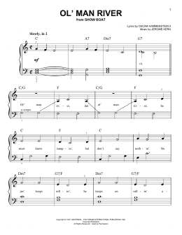 page one of Ol' Man River (Very Easy Piano)