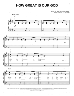 page one of How Great Is Our God (Easy Piano)