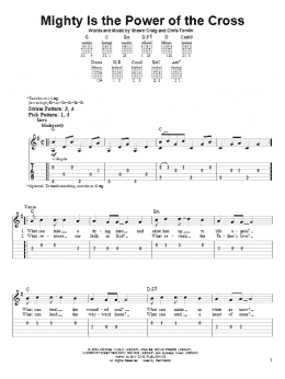 page one of Mighty Is The Power Of The Cross (Easy Guitar Tab)
