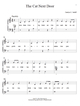 page one of The Cat Next Door (Educational Piano)