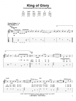 page one of King Of Glory (Easy Guitar Tab)