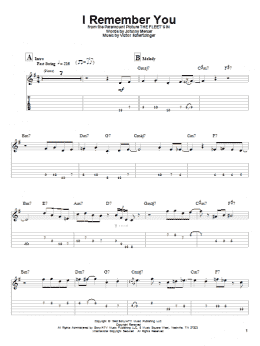page one of I Remember You (Guitar Tab (Single Guitar))
