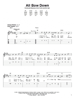page one of All Bow Down (Easy Guitar Tab)