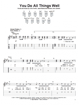page one of You Do All Things Well (Easy Guitar Tab)