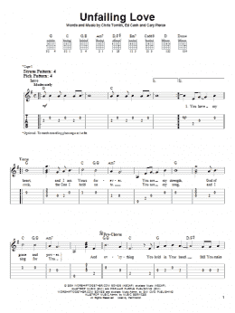 page one of Unfailing Love (Easy Guitar Tab)