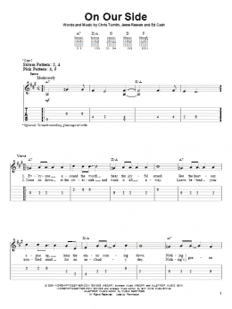 page one of On Our Side (Easy Guitar Tab)