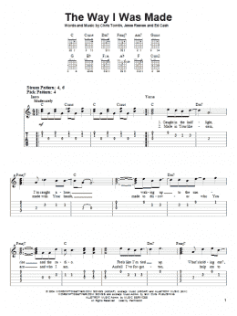 page one of The Way I Was Made (Easy Guitar Tab)