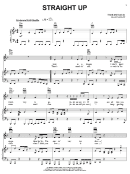 page one of Straight Up (Piano, Vocal & Guitar Chords (Right-Hand Melody))