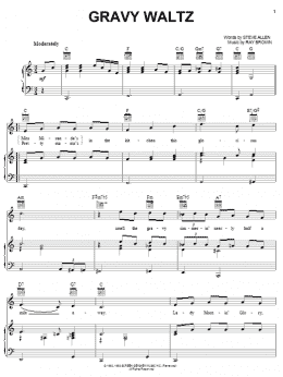 page one of Gravy Waltz (Piano, Vocal & Guitar Chords (Right-Hand Melody))