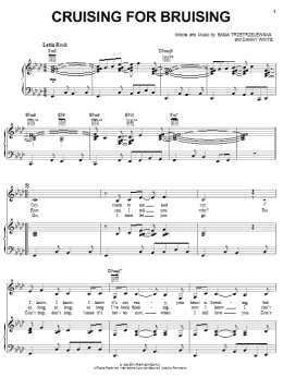 page one of Cruising For Bruising (Piano, Vocal & Guitar Chords (Right-Hand Melody))