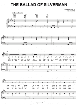 page one of The Ballad Of Silverman (Piano, Vocal & Guitar Chords (Right-Hand Melody))