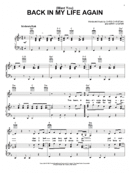 page one of (Want You) Back In My Life Again (Piano, Vocal & Guitar Chords (Right-Hand Melody))