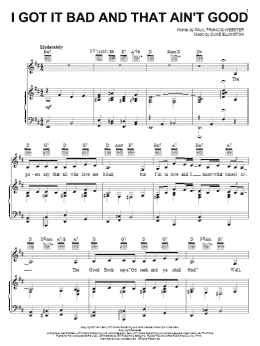 page one of I Got It Bad And That Ain't Good (Piano, Vocal & Guitar Chords (Right-Hand Melody))