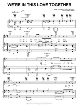 page one of We're In This Love Together (Piano, Vocal & Guitar Chords (Right-Hand Melody))