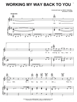 page one of Working My Way Back To You (Piano, Vocal & Guitar Chords (Right-Hand Melody))