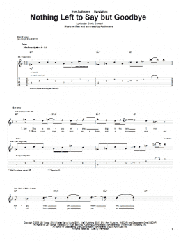page one of Nothing Left To Say But Goodbye (Guitar Tab)
