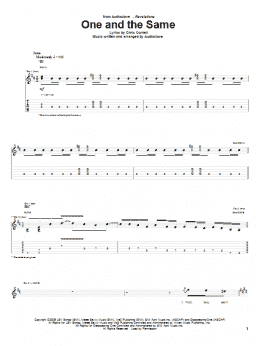 page one of One And The Same (Guitar Tab)