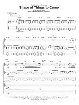 page one of Shape Of Things To Come (Guitar Tab)