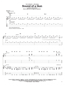 page one of Sound Of A Gun (Guitar Tab)