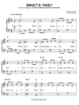 page one of What's This? (from The Nightmare Before Christmas) (Easy Piano)